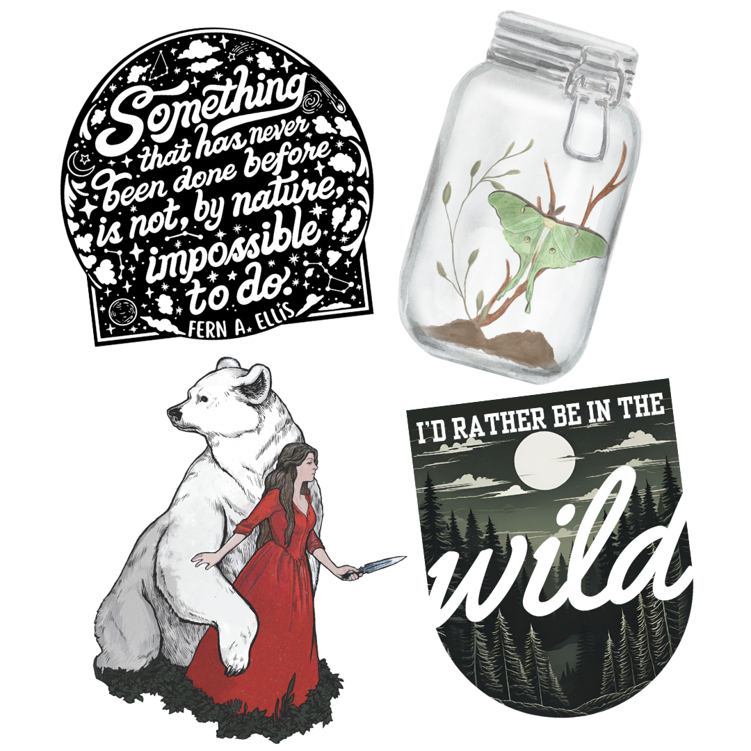 Red Woman Sticker Pack