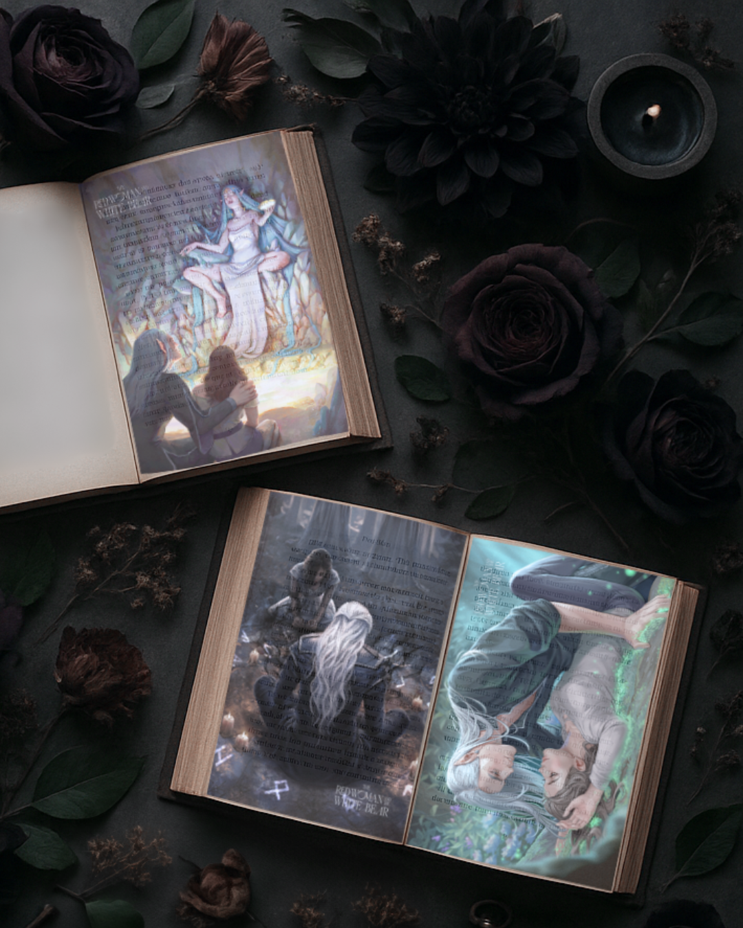 Red Woman Page Overlay Pack